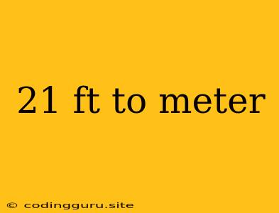 21 Ft To Meter