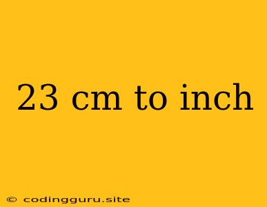 23 Cm To Inch