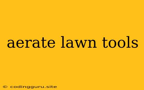 Aerate Lawn Tools