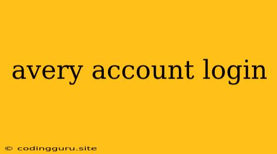 Avery Account Login