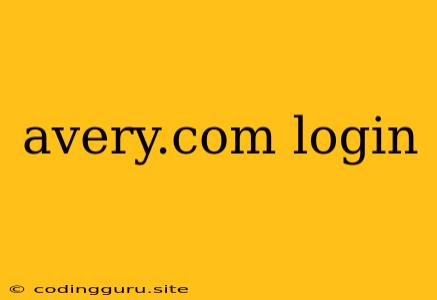 Avery.com Login