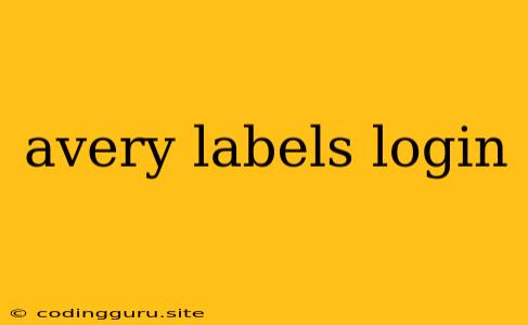 Avery Labels Login