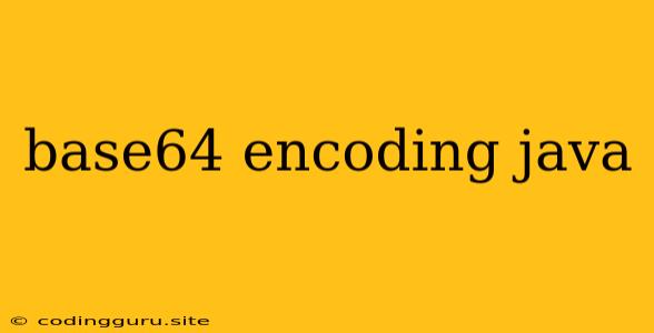 Base64 Encoding Java