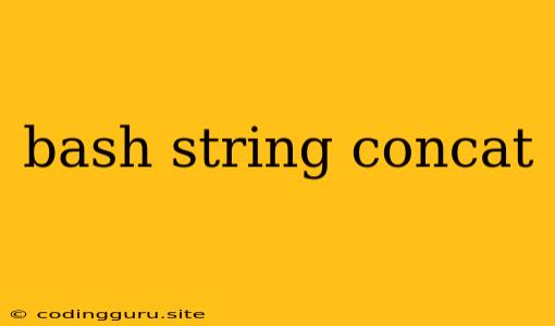 Bash String Concat