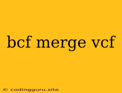 Bcf Merge Vcf