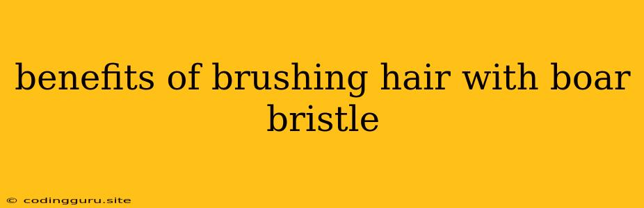 Benefits Of Brushing Hair With Boar Bristle