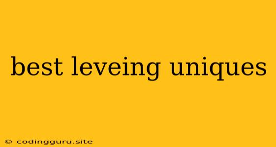 Best Leveing Uniques