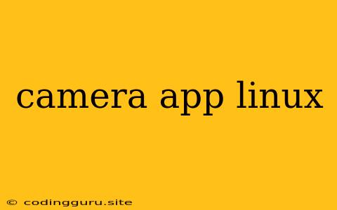 Camera App Linux