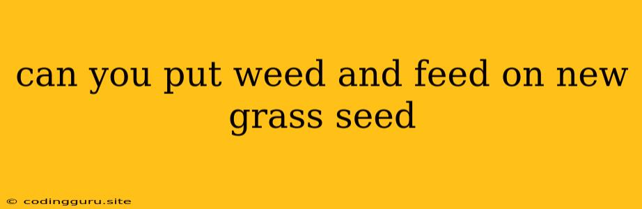 Can You Put Weed And Feed On New Grass Seed