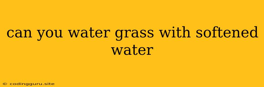 Can You Water Grass With Softened Water