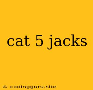 Cat 5 Jacks