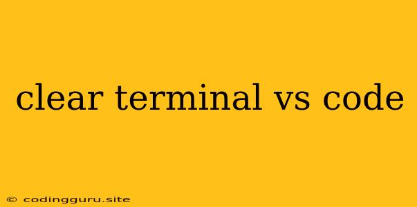 Clear Terminal Vs Code