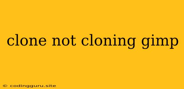 Clone Not Cloning Gimp