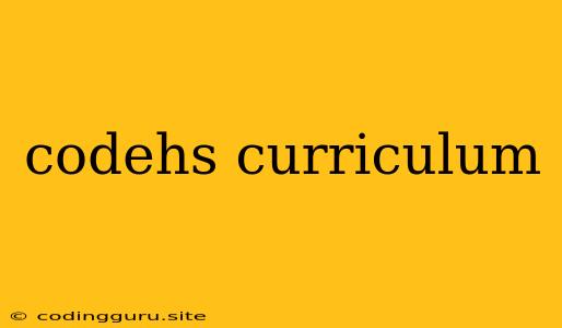 Codehs Curriculum