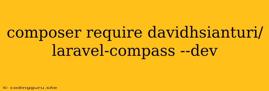 Composer Require Davidhsianturi/laravel-compass --dev