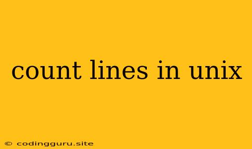 Count Lines In Unix