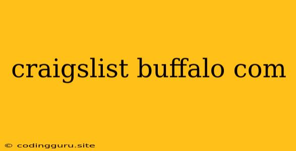 Craigslist Buffalo Com