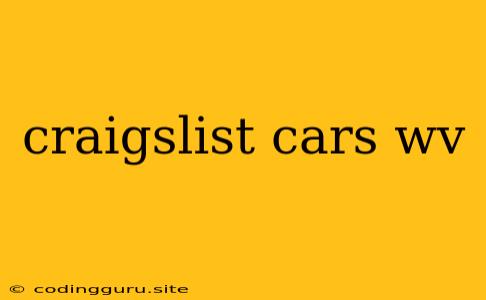 Craigslist Cars Wv