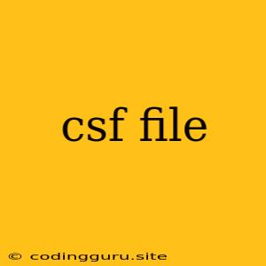 Csf File