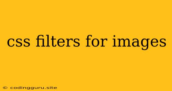 Css Filters For Images