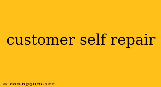 Customer Self Repair