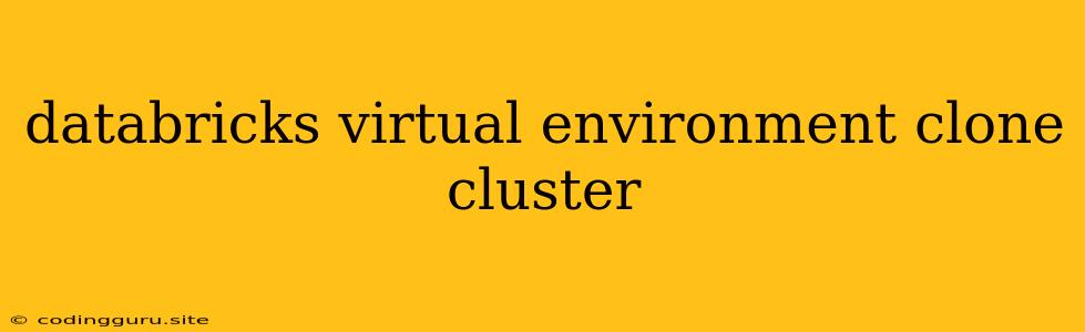 Databricks Virtual Environment Clone Cluster