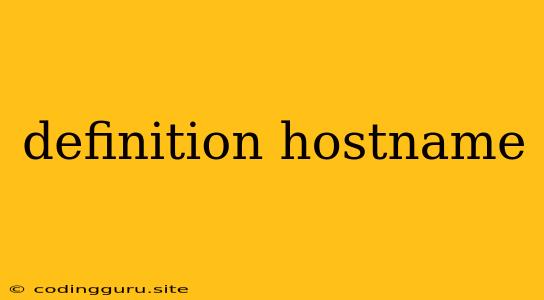 Definition Hostname