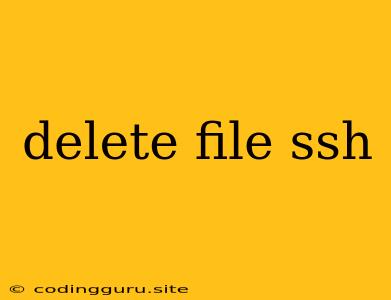 Delete File Ssh