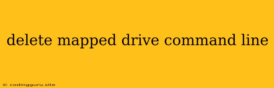 Delete Mapped Drive Command Line