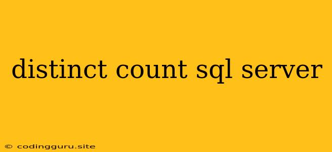 Distinct Count Sql Server