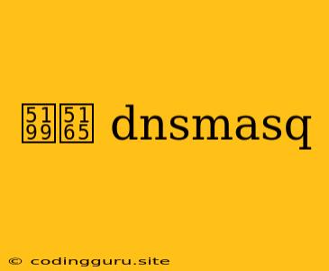 写入 Dnsmasq