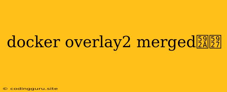 Docker Overlay2 Merged太大
