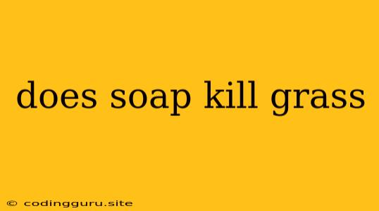 Does Soap Kill Grass