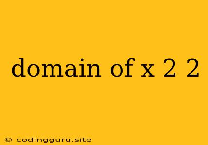 Domain Of X 2 2