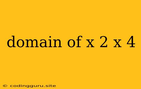 Domain Of X 2 X 4