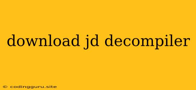 Download Jd Decompiler