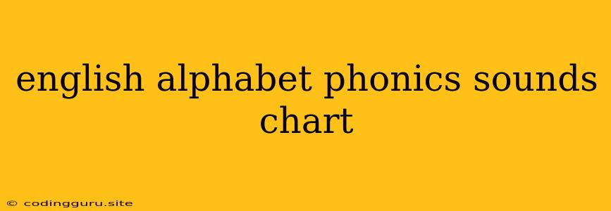 English Alphabet Phonics Sounds Chart