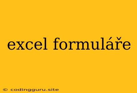 Excel Formuláře