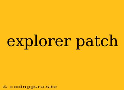 Explorer Patch