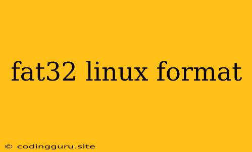 Fat32 Linux Format