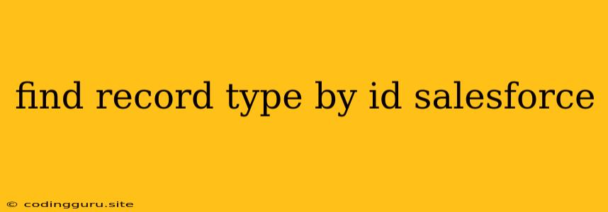 Find Record Type By Id Salesforce