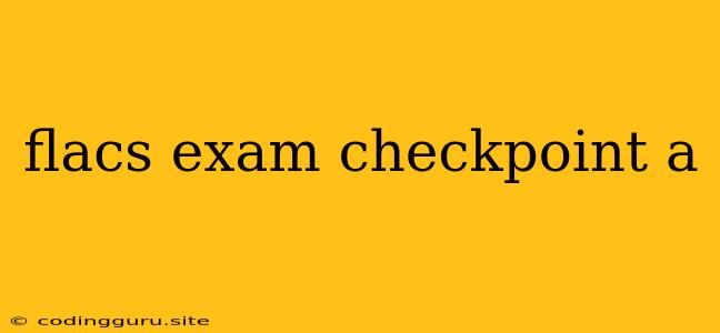 Flacs Exam Checkpoint A