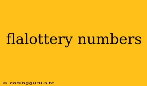 Flalottery Numbers