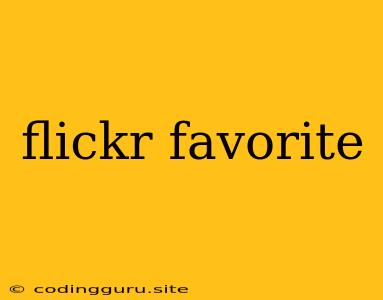 Flickr Favorite