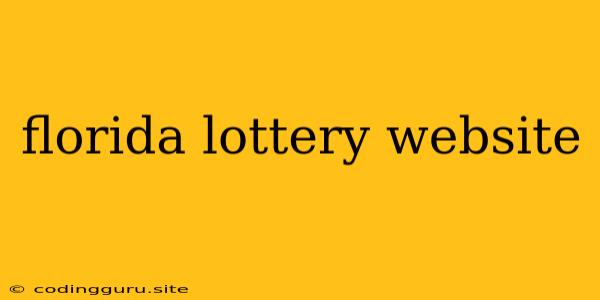 Florida Lottery Website