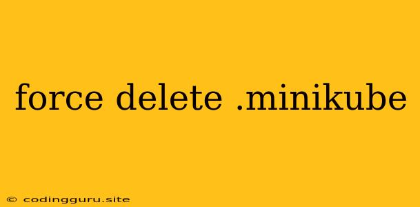 Force Delete .minikube