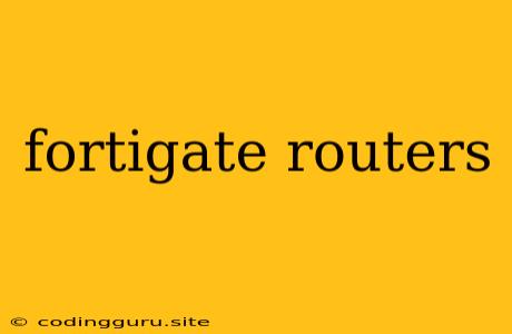 Fortigate Routers