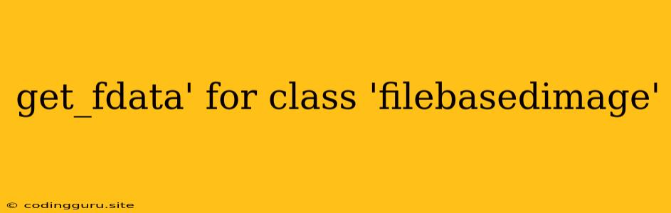 Get_fdata' For Class 'filebasedimage'