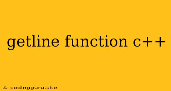 Getline Function C++