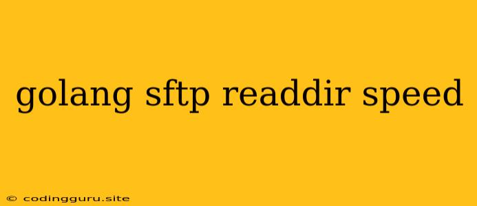 Golang Sftp Readdir Speed